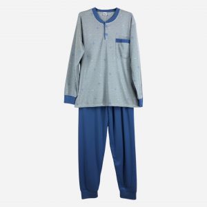 Pijama Abierto en Espalda Afelpado Navy