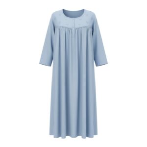 Camisón Abierto en espalda Liso Manga Larga