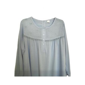 Camisón Abierto en espalda Liso Manga Larga